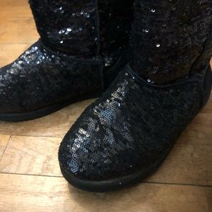 ◾️Black Sequin Boots / booties